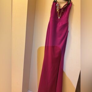 Elegant Pink Evening Gown